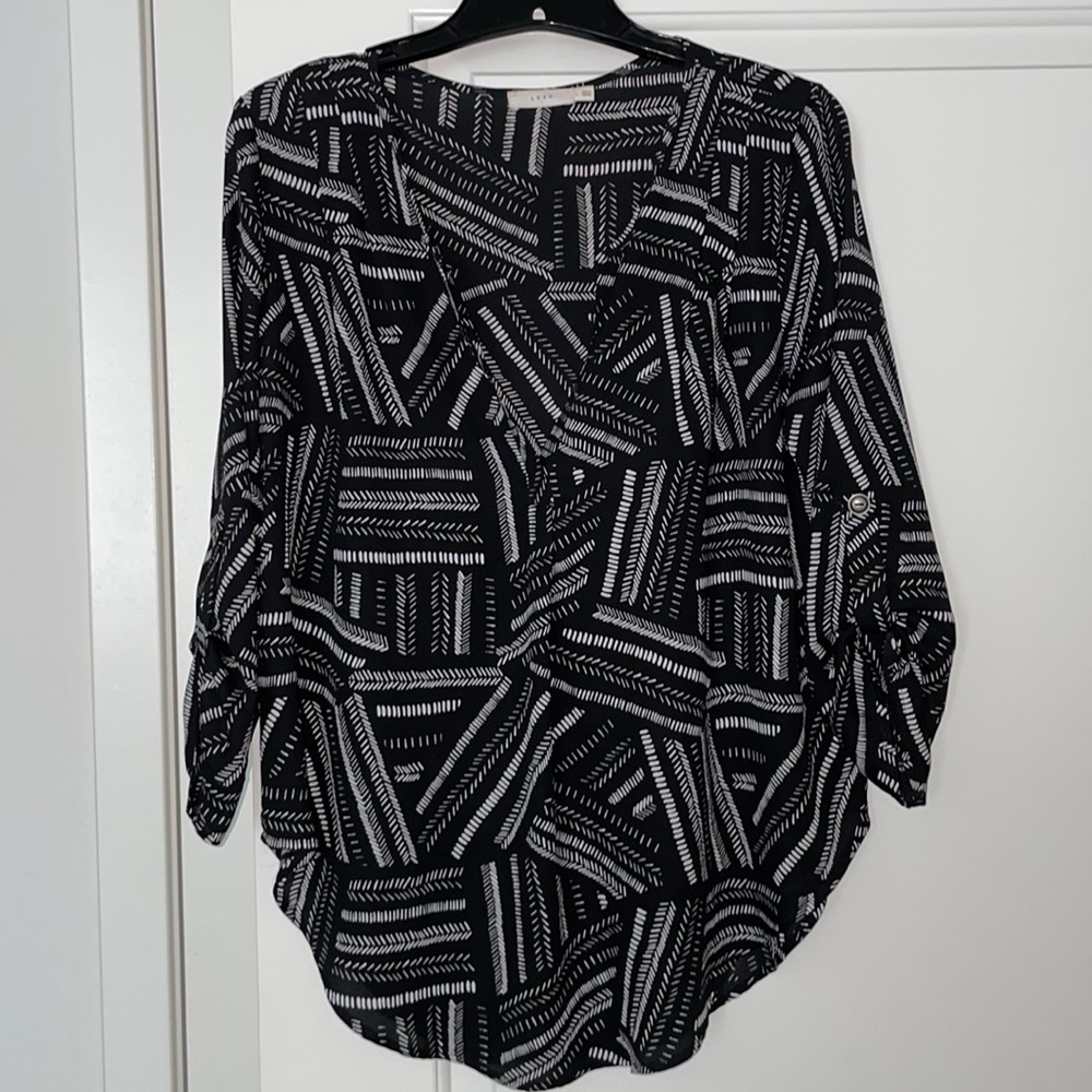 Black Pattern Blouse